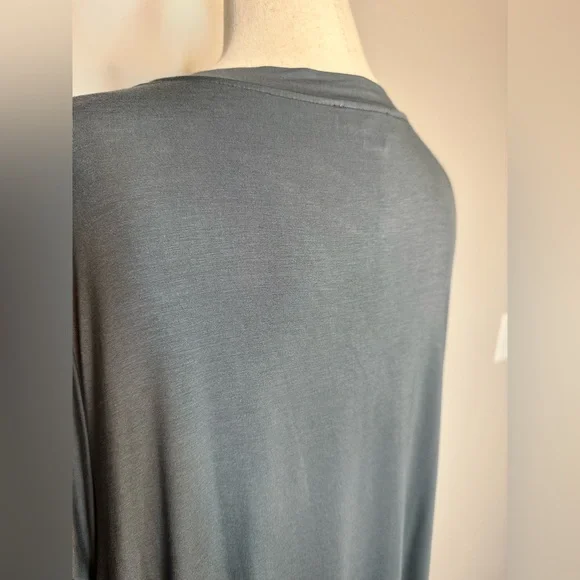 Sz M Umgee blue grey sleeveless loose pockets casual dress v neck - Picture 6 of 7